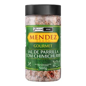 Sal de Parrilla Gourmet com Chimichurri Mendez 500g