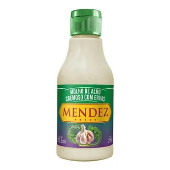 Molho de Alho Cremoso com Ervas Mendez 215ml