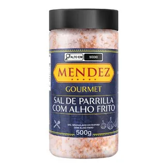 Sal de Parrilla Gourmet com Alho Frito Mendez 500g