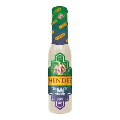 Molho de Alho Cremoso com Ervas Mendez 80ml