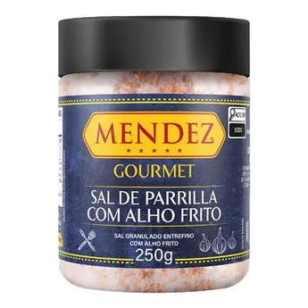 Sal de Parrilla Gourmet com Alho Frito Mendez