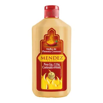 Molho de Pimenta Cremoso Tradicional Mendez 490ml